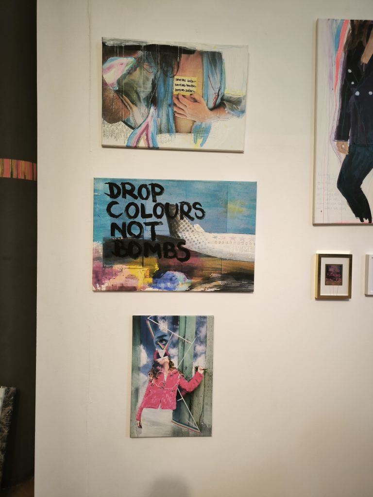 Eva Silberknolls artworks on display at the transformarte art fair in Eisenstadt 2025