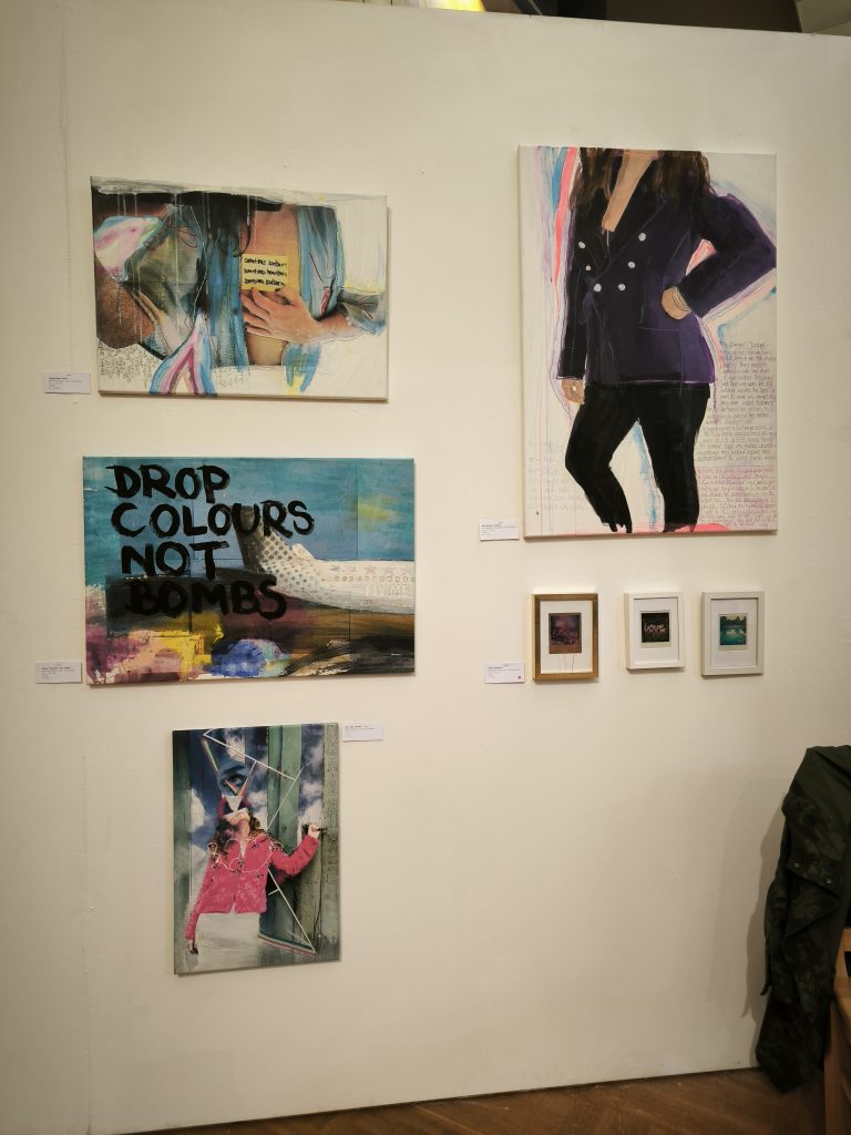 booth with art works of Eva Silberknoll at the transformarte art fair in Eisenstadt 2025