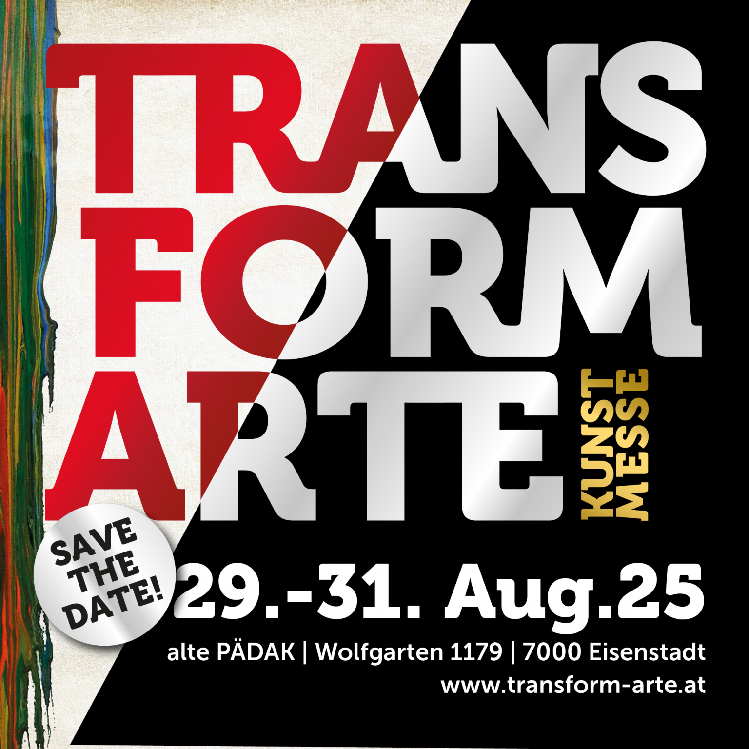 Flyer transformarte art fair in Eisenstadt 2025