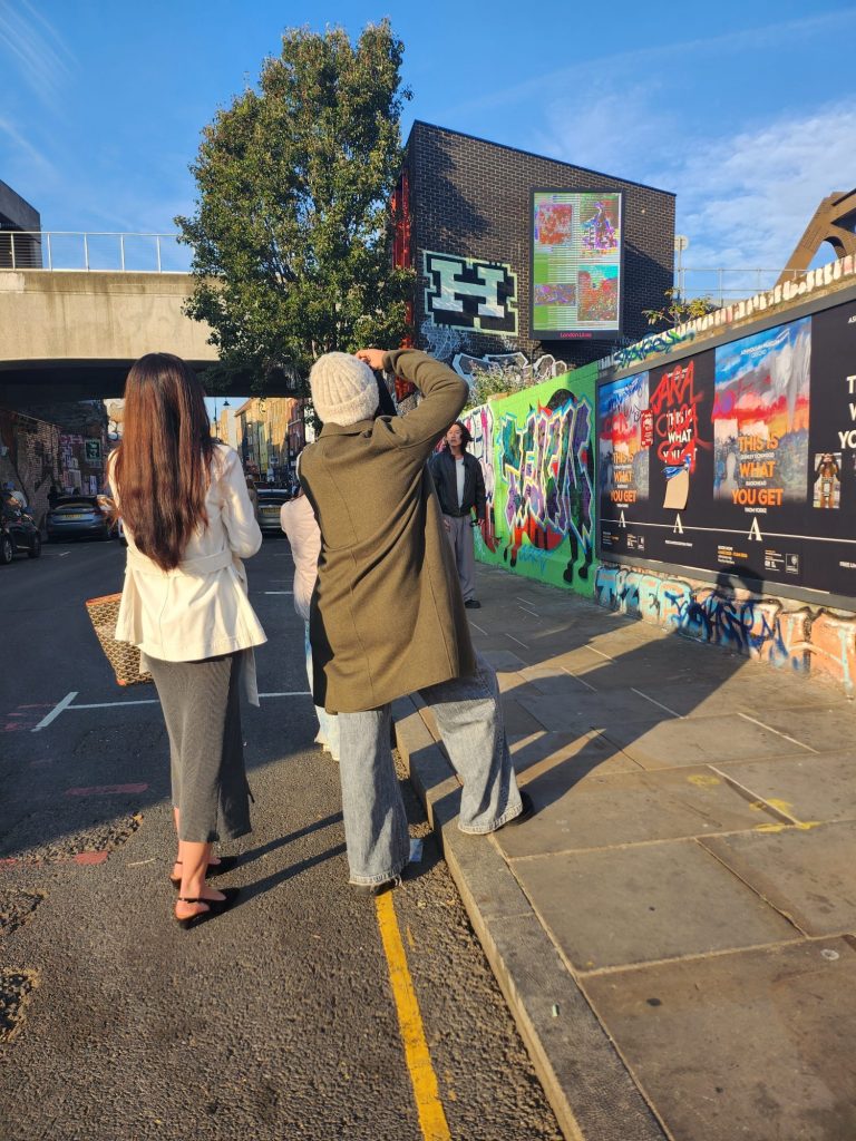 people looking at my artwork