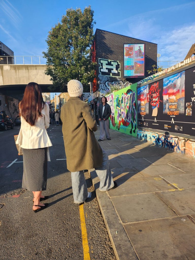 people looking at my artwork